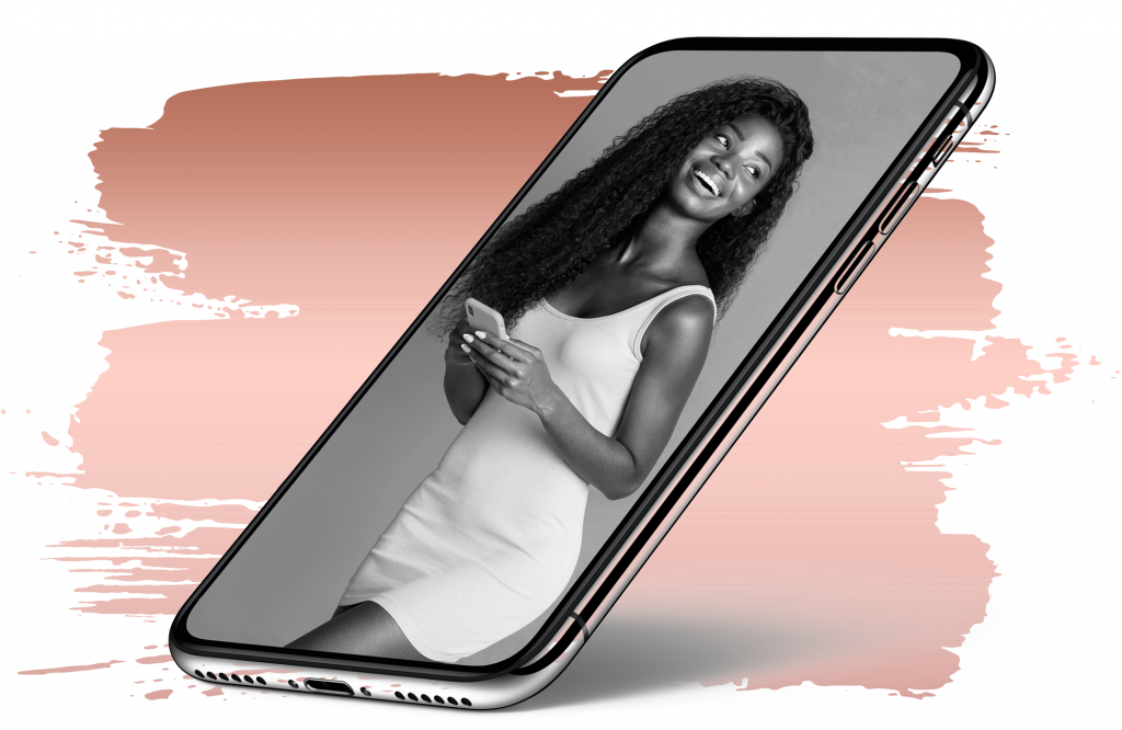 rose gold smudge with phone image